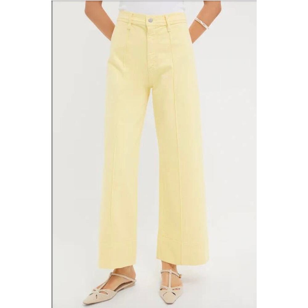 Pistola Penny Ankle Pintuck High Rise Wide Leg Buttercup